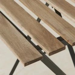 Folding Patio Bistro Set – 3-Piece Acacia Wood And Steel Café Table And Chairs For Porch, Deck, Garden, Or Balcony Furniture By Lavish Home (Brown) -Crosley Shop GUEST b453969f 960e 45d7 8eaa f5df80457e78