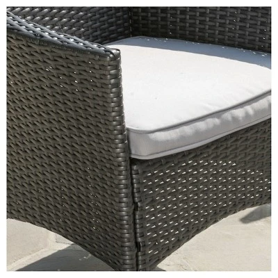 Malta Set Of 4 Wicker Patio Dining Chair With Cushions - Gray - Christopher Knight Home 4 Malta Set Of 4 Wicker Patio Dining Chair With Cushions - Gray - Christopher Knight Home - Image 2