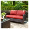 Kiawah Outdoor Wicker Loveseat Sangria - Crosley -Crosley Shop GUEST b536a6f9 736e 4a87 90e1 37b038c5e20c