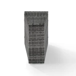 Catalina Outdoor Wicker Arm Table - Gray - Crosley