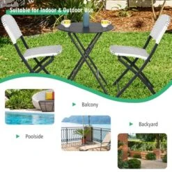Tangkula 3PCS Patio Rattan Furniture Set Outdoor Chairs & Coffee Table Wicker Bistro Table Set For Balcony Lawn Garden -Crosley Shop GUEST b6803669 b449 4471 82a3 a2dc1afe4cd7