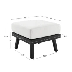 Linon Lark Aluminum Ottoman -Crosley Shop GUEST b69806f6 ddc8 4792 8ed8 a7fb88d63737
