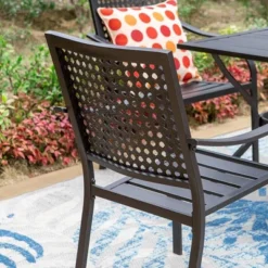 7pc Outdoor Dining Set With Chairs & Metal Table With Umbrella Hole - Captiva Designs 14 7pc Outdoor Dining Set With Chairs & Metal Table With Umbrella Hole - Captiva Designs -Crosley Shop GUEST b7c26005 681b 499d 9f4d 2c11e64e8c8c