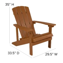 Flash Furniture 2 Pack Charlestown All-Weather Poly Resin Wood Adirondack Chairs With Side Table -Crosley Shop GUEST b8667026 89dc 47f5 a513 e0e8b7c23da0 1