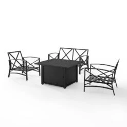 Kaplan 4pc Outdoor Conversation Set With Dante Fire Table - Oatmeal - Crosley 17 Kaplan 4pc Outdoor Conversation Set With Dante Fire Table - Oatmeal - Crosley -Crosley Shop GUEST b885c07b 6b1a 4253 a857 8940a8a3bb8e