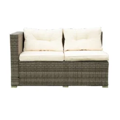 4pc Wicker Patio Seating Set With Cushions - Gray/Beige - GODEER -Crosley Shop GUEST ba19b2e8 be0a 4371 be89 b14810e1dd77 1