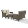 Rockport 3pc Outdoor Wicker Loveseat Seating Set - Crosley -Crosley Shop GUEST ba66dc19 3ccf 43cf a3d2 b1a42b613320