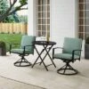 3pc Kaplan Outdoor Steel Bistro Set Mist/Bronze - Crosley -Crosley Shop GUEST bbb6e18e 3626 4871 b63e 8d6c0be414af