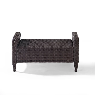Kiawah Outdoor Wicker Ottoman - Crosley 4 Kiawah Outdoor Wicker Ottoman - Crosley - Image 2