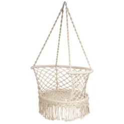 Costway Hanging Hammock Chair Macrame Swing Hand Woven Cotton Backrest 18 Costway Hanging Hammock Chair Macrame Swing Hand Woven Cotton Backrest -Crosley Shop GUEST bd09c62a 48c6 4fd0 88fc 5f01f740bff0