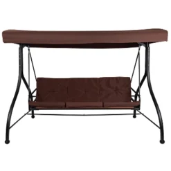 Flash Furniture Tellis 3-Seat Outdoor Steel Converting Patio Swing Canopy Hammock With Cushions / Outdoor Swing Bed 21 Flash Furniture Tellis 3-Seat Outdoor Steel Converting Patio Swing Canopy Hammock With Cushions / Outdoor Swing Bed -Crosley Shop GUEST bd78c6ce 1385 4928 b7de 2da300fff8da