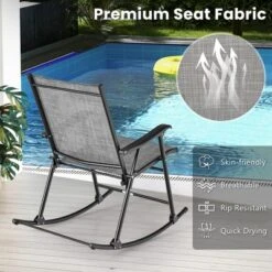 Costway 2pcs Patio Folding Rocking Chair Heavy-Duty Metal Frame Rockers Outdoor 14 Costway 2pcs Patio Folding Rocking Chair Heavy-Duty Metal Frame Rockers Outdoor -Crosley Shop GUEST beb97336 f681 4b54 b095 f397789dc475