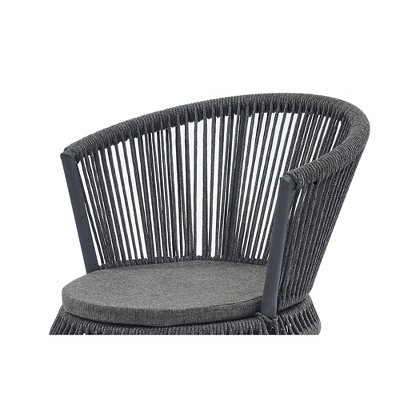 3pc Outdoor Wicker Conversation Set With Cushions - Dark Gray - GODEER 10 3pc Outdoor Wicker Conversation Set With Cushions - Dark Gray - GODEER - Image 8