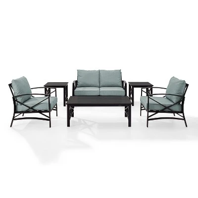 6pc Kaplan Outdoor Seating Set Mist - Crosley 3 6pc Kaplan Outdoor Seating Set Mist - Crosley