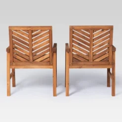 5pc Slatted Chevron Acacia Wood Patio Dining Set - Saracina Home -Crosley Shop GUEST c077f985 f50e 4ae9 a70d b89e87555da4