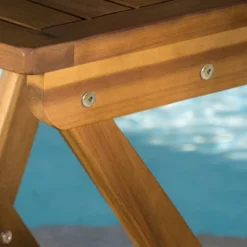 Tundra Set Of 2 Acacia Wood Folding Patio Bar Chair - Natural - Christopher Knight Home -Crosley Shop GUEST c1b81ac9 f76b 4e1e a11a afd62bdf37fc