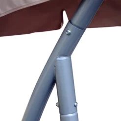 Outsunny 3 Person Patio Swing Seats, Porch Swing With Stand And Adjustable Canopy Outdoor Swing Chair Bench For Garden, Poolside -Crosley Shop GUEST c292e65a 3d8c 4930 8d6e 3626dccb9fcc