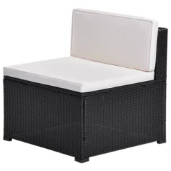 5pc Wicker Patio Conversation Set With Cushions - Black/Beige - GODEER -Crosley Shop GUEST c3e52b0d d620 4153 be83 78bf0b021c20