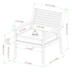Saracina Home Mid-Century Modern Slatted Outdoor Acacia Arm Chair 11 Saracina Home Mid-Century Modern Slatted Outdoor Acacia Arm Chair -Crosley Shop GUEST c5373106 fe50 4bc9 a5c2 413de41b73ee