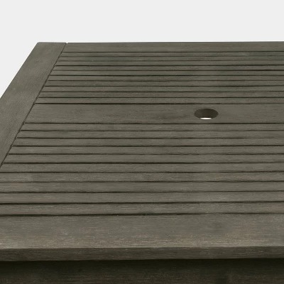 Vifah 5pc Renaissance Acacia Wood Outdoor Patio Stacking Dining Set Gray 5 Vifah 5pc Renaissance Acacia Wood Outdoor Patio Stacking Dining Set Gray - Image 3