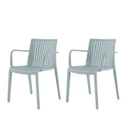 Milos 2pk Stackable Outdoor Arm Chairs - Lagoon 15 Milos 2pk Stackable Outdoor Arm Chairs - Lagoon -Crosley Shop GUEST c744da97 a0ce 4de3 bab1 c1c7c410dcb4