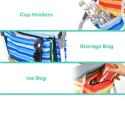 Tangkula 2 Pack Of Folding Beach Chair Portable Backpacking Chair With Cup Holder Headrest Storage Bag For Outdoor -Crosley Shop GUEST c833da50 4b2b 4251 9031 7cc5eb6f21ea