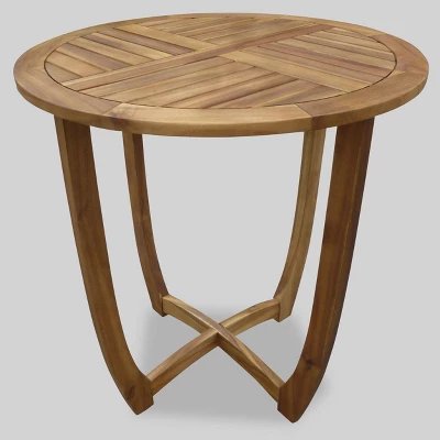 Casa 3pc Acacia Bistro Set - Teak/Dark Gray - Christopher Knight Home 4 Casa 3pc Acacia Bistro Set - Teak/Dark Gray - Christopher Knight Home - Image 2