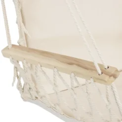 Sunnydaze Decor Sunnydaze Outdoor Printed Polycotton Fabric Hammock Chair With Armrests And Hardwood Spreader Bar - 300 Lb Capacity - Natural -Crosley Shop GUEST ca3f5d44 4cc7 4da1 8708 bbad295e8a73