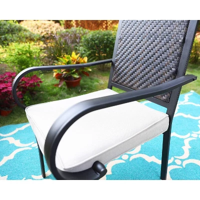 5pc Patio Set With Steel Table & Wicker Rattan Dining Chairs With Cushions - Captiva Designs 18 5pc Patio Set With Steel Table & Wicker Rattan Dining Chairs With Cushions - Captiva Designs - Image 16