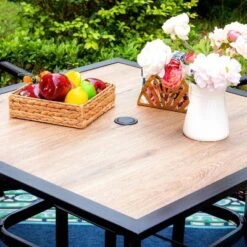 5pc 37" Wooden Top Patio Table With 4 Swivel Rocking Chairs - Captiva Designs -Crosley Shop GUEST caf3daf1 9978 48e3 a61c 3bc286eaab92