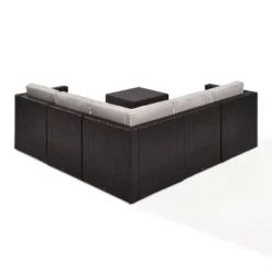 Palm Harbor 6pc Outdoor Wicker Sectional Set - Gray - Crosley -Crosley Shop GUEST cb1bba82 da4d 4967 a881 0aa1d788b0e8