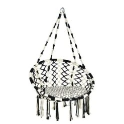 Costway Hanging Hammock Chair With Cushion Macrame Swing Cotton Rope Indoor Outdoor -Crosley Shop GUEST cb1ef141 0629 4029 9cfb 3885872917cc