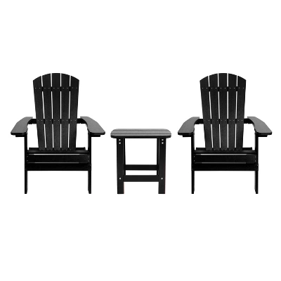Emma And Oliver Set Of 2 Indoor/Outdoor Folding Adirondack Chairs With Side Table 15 Emma And Oliver Set Of 2 Indoor/Outdoor Folding Adirondack Chairs With Side Table - Image 13