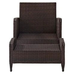 Kiawah 2pc Wicker Patio Chair With Ottoman Seating Set - Crosley -Crosley Shop GUEST cc651530 f289 429d 82e1 94b4b9f84d95