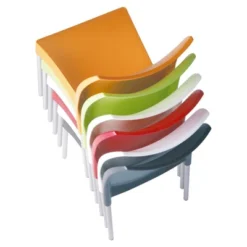 Vita Resin Outdoor Patio Dining Chair In Orange - Set Of 2 - Compamia -Crosley Shop GUEST cd47159f 5c44 406b b0c9 622cccf58a8b