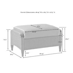 Kiawah 2pc Wicker Patio Chair With Ottoman Seating Set - Crosley -Crosley Shop GUEST ce76298a e6d0 4999 b1ac b17f4f67bf91