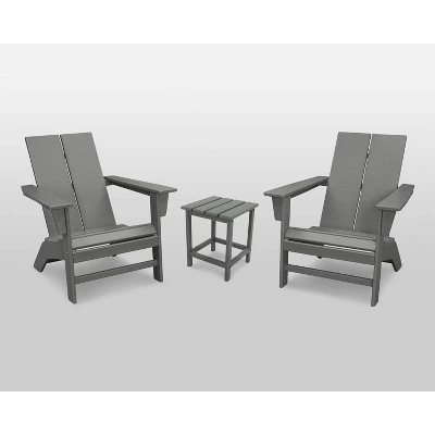 St. Croix 3pc Contemporary Adirondack Set - POLYWOOD 6 St. Croix 3pc Contemporary Adirondack Set - POLYWOOD - Image 4
