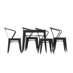 Flash Furniture All-Weather Resin Top Square Table & 4 Metal Chairs With Poly Resin Seats-Black 23 Flash Furniture All-Weather Resin Top Square Table & 4 Metal Chairs With Poly Resin Seats-Black -Crosley Shop GUEST cf14e112 3eac 4495 ab0d 727937fc4624