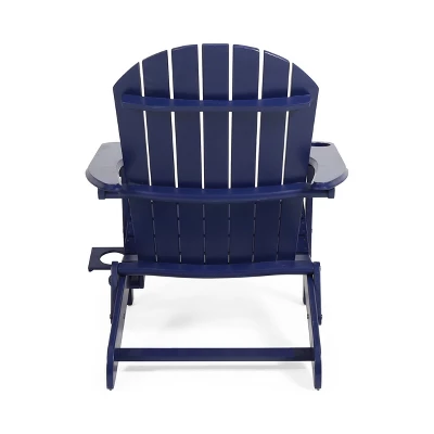 2pk Bellwood Outdoor Acacia Wood Folding Adirondack Chairs Navy - Christopher Knight Home 7 2pk Bellwood Outdoor Acacia Wood Folding Adirondack Chairs Navy - Christopher Knight Home - Image 5