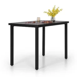 5pc Outdoor Bar Set With Swivel Stools With Cushions & Metal Table - Beige - Captiva Designs -Crosley Shop GUEST cf97345a 3c0b 4d81 8edb 1609c3177b45