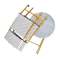 Emma And Oliver Three Piece Folding French Bistro Set In PE Rattan With Metal Frames For Indoor And Outdoor Use 26 Emma And Oliver Three Piece Folding French Bistro Set In PE Rattan With Metal Frames For Indoor And Outdoor Use -Crosley Shop GUEST cfb3ff7e 1e1b 440c b1c5 f1ec361496c8