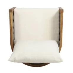 Burchett Outdoor Acacia Wood 4 Seater Chat Set With Cushions - Teak/Brown/Beige - Christopher Knight Home -Crosley Shop GUEST d1289c98 2a71 4c0e 9d75 9467fdde9ce4