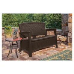 Suncast ELEMENTS Resin Patio Storage Loveseat - Java 7 Suncast ELEMENTS Resin Patio Storage Loveseat - Java -Crosley Shop GUEST d192ff55 94bb 49e8 b401 b6c4f4d53c76