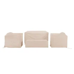 Outdoor Rectangular Table Furniture Cover - Cream - Crosley -Crosley Shop GUEST d1c93337 5c2e 4b7a 9d95 5408ea320103