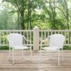Palm Harbor 2pc Outdoor Wicker Stackable Chairs - White - Crosley -Crosley Shop GUEST d27b9f96 889a 48bd aa30 4801ddfa68fe