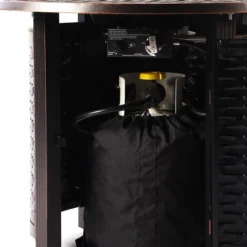 Oakland Living 5pc Aluminum Outdoor Patio Fire Pit Dining Set With 34" Round Fire Table Copper/Gray -Crosley Shop GUEST d2c76d40 0a26 45dc af6f 0cbe80cc927b