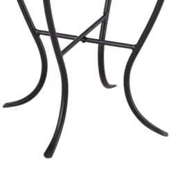 Teal Island Designs Modern Black Round Outdoor Accent Side Tables 14" Wide Set Of 2 Free-Form Mosaic Tabletop Front Porch Patio Home House -Crosley Shop GUEST d2cd1f2c ce88 4718 a990 2481b809bbab