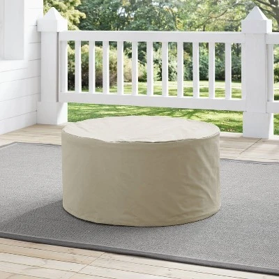 Outdoor Catalina Round Table Furniture Cover - Tan - Crosley 4 Outdoor Catalina Round Table Furniture Cover - Tan - Crosley - Image 2