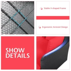 Tangkula Patio Rattan Daybed With 4 Pillows Cushioned Sofa For Outdoor 22 Tangkula Patio Rattan Daybed With 4 Pillows Cushioned Sofa For Outdoor -Crosley Shop GUEST d347f78c 8d98 4b31 a021 69557cd44593