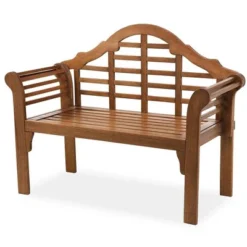Lutyen Outdoor Garden Bench: Built With FSC-Certified Eucalyptus Wood -Crosley Shop GUEST d373cde8 df55 492d 8afd 223be4e9ebca